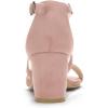 imageAllegra K Womens Crisscross Ankle Strap Block Heel SandalsDust Pink