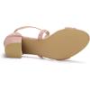 imageAllegra K Womens Crisscross Ankle Strap Block Heel SandalsDust Pink