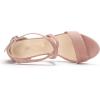 imageAllegra K Womens Crisscross Ankle Strap Block Heel SandalsDust Pink