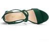 imageAllegra K Womens Crisscross Ankle Strap Block Heel SandalsGreen