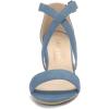 imageAllegra K Womens Crisscross Ankle Strap Block Heel SandalsHaze Blue