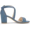 imageAllegra K Womens Crisscross Ankle Strap Block Heel SandalsHaze Blue