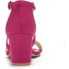 imageAllegra K Womens Crisscross Ankle Strap Block Heel SandalsHot Pink