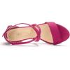 imageAllegra K Womens Crisscross Ankle Strap Block Heel SandalsHot Pink