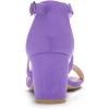 imageAllegra K Womens Crisscross Ankle Strap Block Heel SandalsPurple