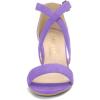 imageAllegra K Womens Crisscross Ankle Strap Block Heel SandalsPurple