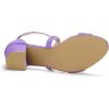 imageAllegra K Womens Crisscross Ankle Strap Block Heel SandalsPurple