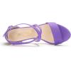 imageAllegra K Womens Crisscross Ankle Strap Block Heel SandalsPurple