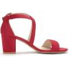 imageAllegra K Womens Crisscross Ankle Strap Block Heel SandalsRed