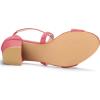 imageAllegra K Womens Crisscross Ankle Strap Block Heel SandalsWatermelon Red