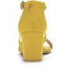 imageAllegra K Womens Crisscross Ankle Strap Block Heel SandalsYellow