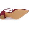 imageAllegra K Womens Crisscross Strap Wedding Shoes Pointed Toe Chunky Heels PumpsBurgundy