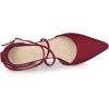 imageAllegra K Womens Crisscross Strap Wedding Shoes Pointed Toe Chunky Heels PumpsBurgundy