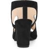 imageAllegra K Womens Front Zip Cut Out Chunky Heels Slingback Gladiator Heel SandalsBlack