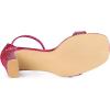 imageAllegra K Womens Glitter Ankle Strap Chunky Heeled SandalsHot Pink