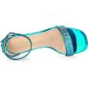 imageAllegra K Womens Glitter Ankle Strap Chunky Heeled SandalsLake Blue