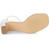 imageAllegra K Womens Glitter Ankle Strap Chunky Heeled SandalsWhite