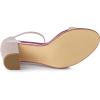imageAllegra K Womens Glitter Ankle Strap Chunky Heels Pink Sandals 8 M US