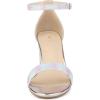 imageAllegra K Womens Gradient Glitter Heels Chunky Heels SandalsBlue Pink