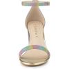 imageAllegra K Womens Gradient Glitter Heels Chunky Heels SandalsColorful