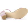 imageAllegra K Womens Gradient Glitter Heels Chunky Heels SandalsPink
