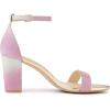 imageAllegra K Womens Gradient Glitter Heels Chunky Heels SandalsPink