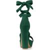 imageAllegra K Womens Lace Up Platform Block Heel SandalsEmerald Green