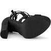 imageAllegra K Womens Lace Up Platform Chunky High Heels SandalsBlack