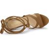 imageAllegra K Womens Lace Up Platform Chunky High Heels SandalsBrown