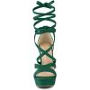 imageAllegra K Womens Lace Up Platform Chunky High Heels SandalsEmerald Green