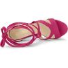 imageAllegra K Womens Lace Up Platform Chunky High Heels SandalsHot Pink