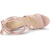 imageAllegra K Womens Lace Up Platform Chunky High Heels SandalsPink