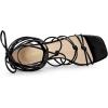 imageAllegra K Womens Lace Up Strappy Chunky High Heels SandalsBlack