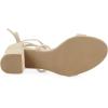 imageAllegra K Womens Open Toe Lace Up Mid Chunky Heeled SandalsBeige