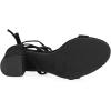 imageAllegra K Womens Open Toe Lace Up Mid Chunky Heeled SandalsBlack