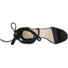 imageAllegra K Womens Open Toe Lace Up Mid Chunky Heeled SandalsBlack