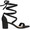 imageAllegra K Womens Open Toe Lace Up Mid Chunky Heeled SandalsBlack