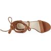 imageAllegra K Womens Open Toe Lace Up Mid Chunky Heeled SandalsBrown