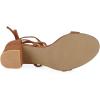 imageAllegra K Womens Open Toe Lace Up Mid Chunky Heeled SandalsBrown