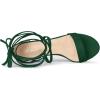 imageAllegra K Womens Open Toe Lace Up Mid Chunky Heeled SandalsGreen