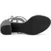 imageAllegra K Womens Open Toe Lace Up Mid Chunky Heeled SandalsGrey