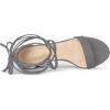 imageAllegra K Womens Open Toe Lace Up Mid Chunky Heeled SandalsGrey