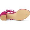 imageAllegra K Womens Open Toe Lace Up Mid Chunky Heeled SandalsHot Pink