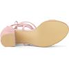 imageAllegra K Womens Open Toe Lace Up Mid Chunky Heeled SandalsLight Pink