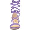 imageAllegra K Womens Open Toe Lace Up Mid Chunky Heeled SandalsPurple