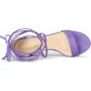 imageAllegra K Womens Open Toe Lace Up Mid Chunky Heeled SandalsPurple