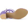imageAllegra K Womens Open Toe Lace Up Mid Chunky Heeled SandalsPurple