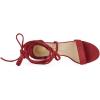 imageAllegra K Womens Open Toe Lace Up Mid Chunky Heeled SandalsRed