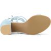 imageAllegra K Womens Open Toe Lace Up Mid Chunky Heeled SandalsSky Blue