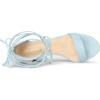 imageAllegra K Womens Open Toe Lace Up Mid Chunky Heeled SandalsSky Blue